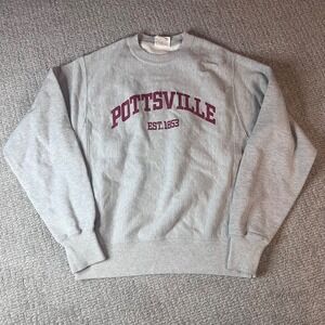 Vintage Champion Pottsville Gray Pullover Sweater ADULT S